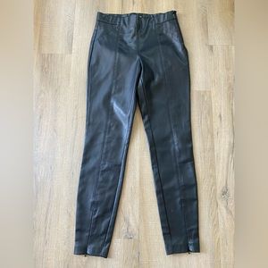 Zara black faux leather Pants. Size Med. Worn 1 x brand new condition.
